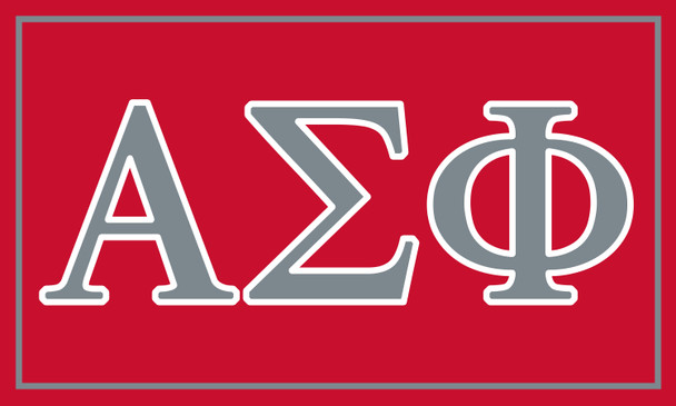 Alpha Sigma Phi Fraternity Flag- Greek Letters