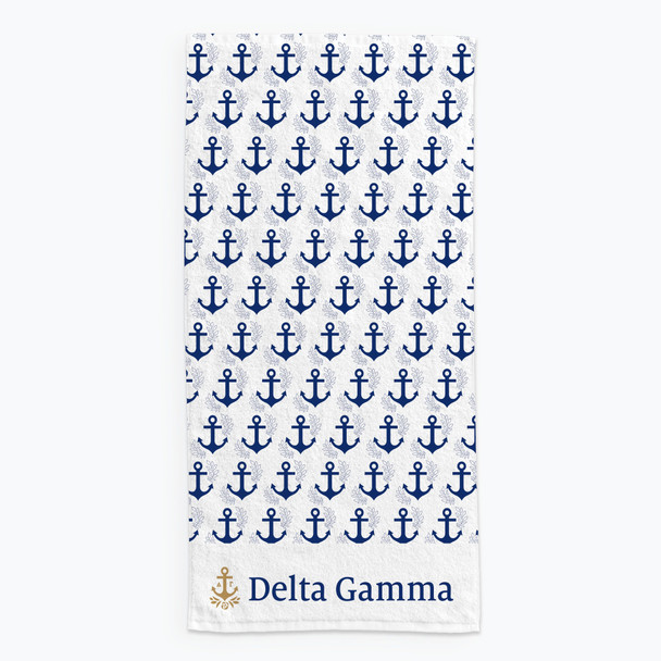 Delta Gamma Sorority Beach Towel- Lightweight 