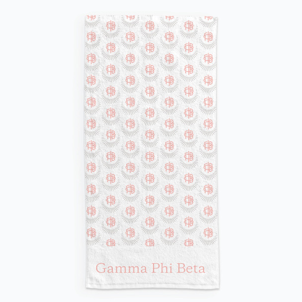 Gamma Phi Beta Sorority Beach Towel- Lightweight 