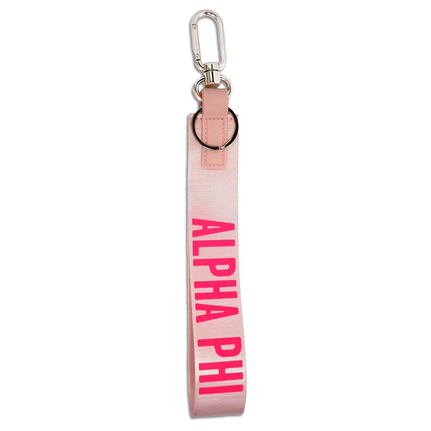 Alpha Phi Sorority Keychain- Hands-Free Wristlet Lanyard Style 