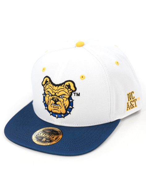North Carolina A&T State University NCAT Snapback Hat-White