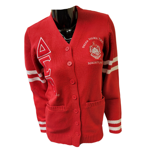 Delta Sigma Theta Sorority Varsity Cardigan-Red