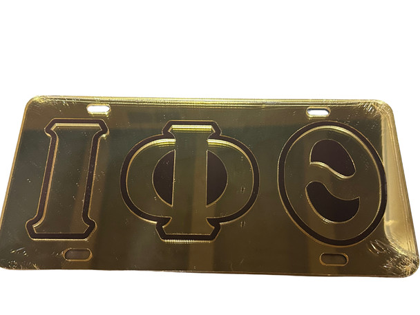 Iota Phi Theta Fraternity License Plate-Gold