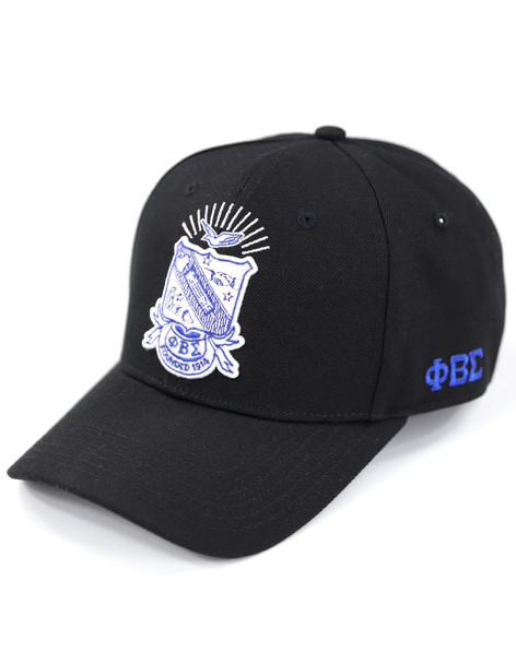 Phi Beta Sigma Fraternity Hat-Black-Crest