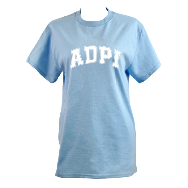 Alpha Delta Pi ADPI Sorority Varsity T-Shirt-Blue
