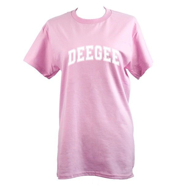 Delta Gamma Sorority Varsity T-Shirt-Pink