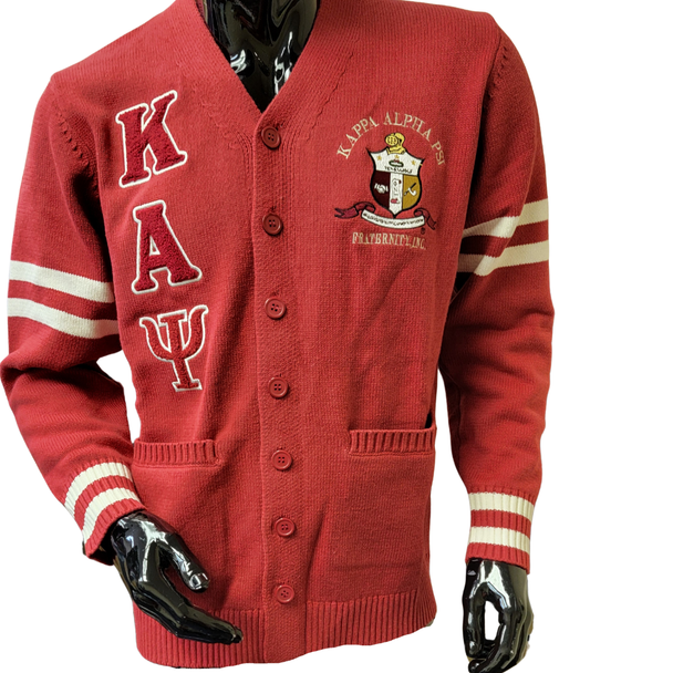 Kappa Alpha Psi Fraternity Varsity Cardigan-Crimson 