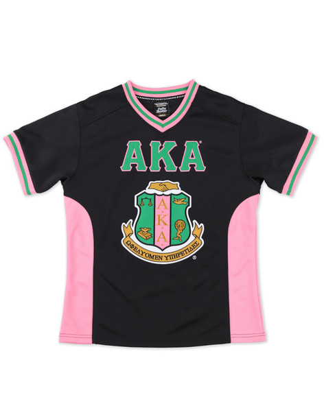 Alpha Kappa Alpha AKA Sorority Football Jersey-Black