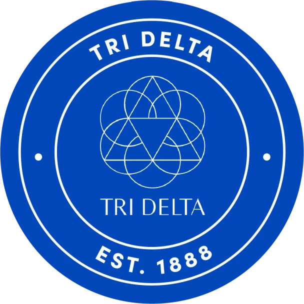 Delta Delta Delta Tri-Delta Sorority Circle Logo Car Decal 
