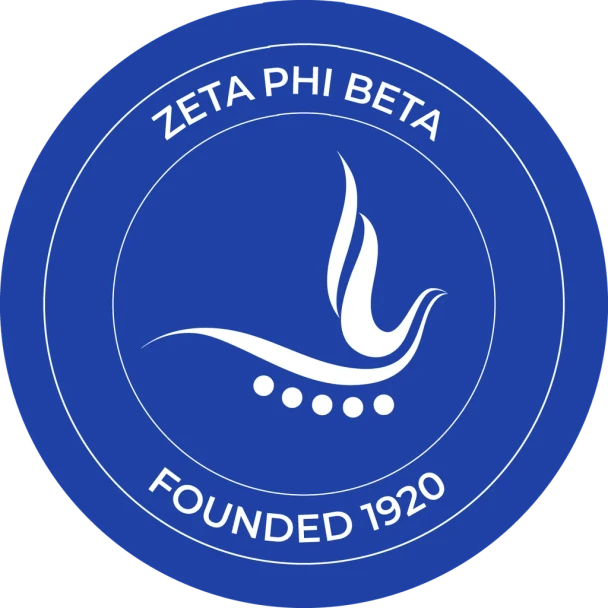 Zeta Phi Beta Sorority Circle Logo Car Decal 