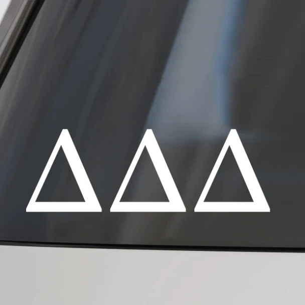 Delta Delta Delta Tri-Delta Sorority Car Decal Stickers- 3 Inches
