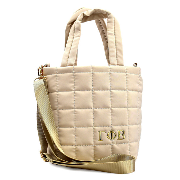 Gamma Phi Beta Sorority Small Quilted Tote Bag