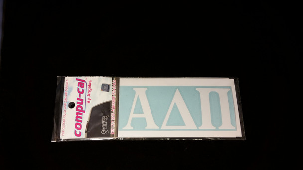 Alpha Delta Pi ADPI White Car Letters