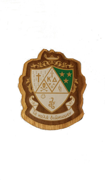 Kappa Delta Raised Wood Crest
