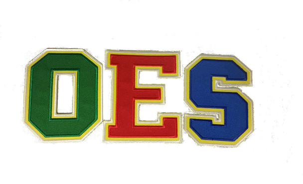 Order of the Eastern Star OES Twill Letter Set