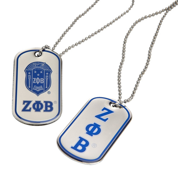 Zeta Phi Beta Sorority Reversible Dog Tag