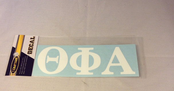 Theta Phi Alpha Sorority White Car Letters
