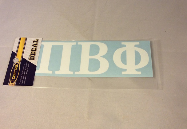 Pi Beta Phi Sorority White Car Letters