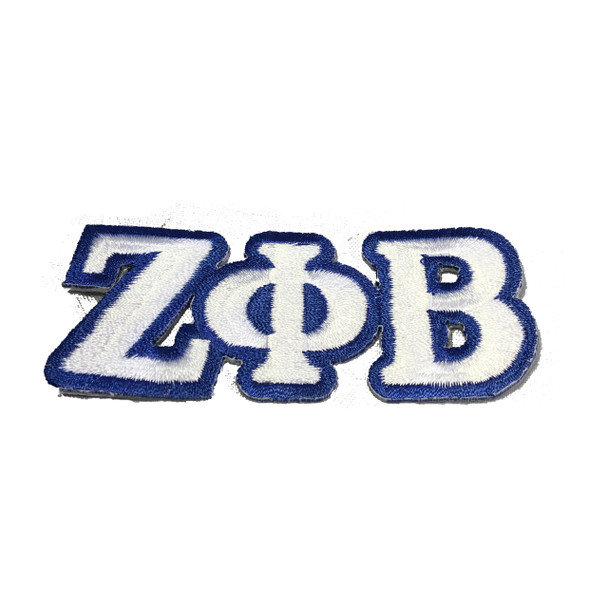 Zeta Phi Beta Sorority Connected Letter Set-White