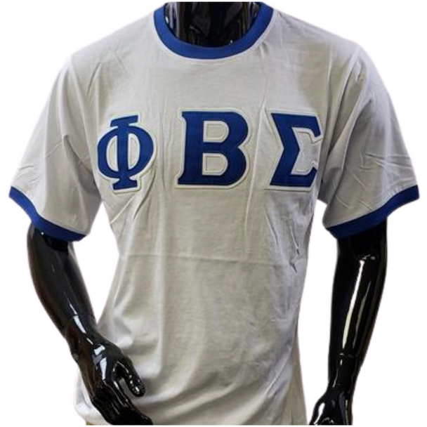Phi Beta Sigma Fraternity Ringer T-shirt-White