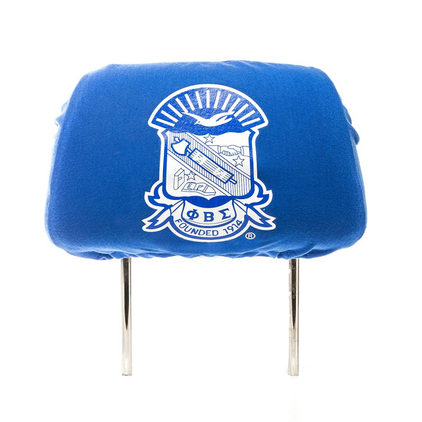 Phi Beta Sigma Fraternity Headrest Cover-Blue-Set of 2
