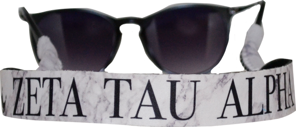 Zeta Tau Alpha ZTA Sorority Sunglass Straps- Marble