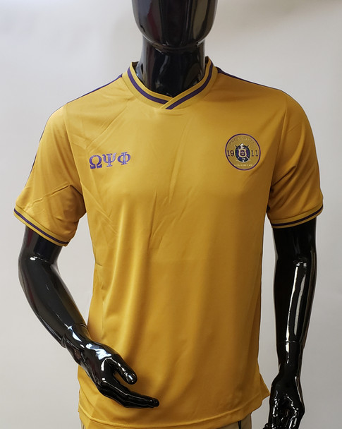 Omega Psi Phi Fraternity Soccer Jersey- Old Gold