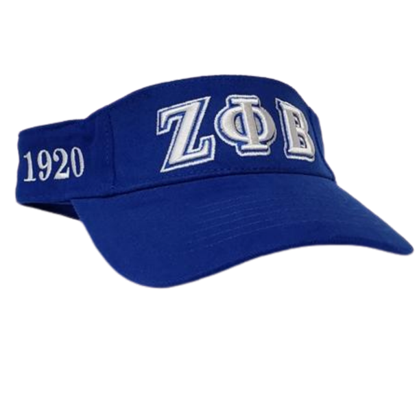 Zeta Phi Beta Sorority Visor- Blue