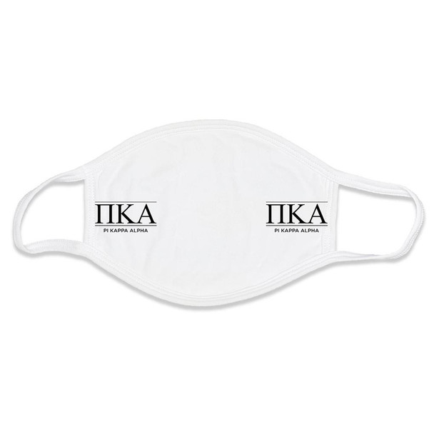 Pi Kappa Alpha PIKE Fraternity Face Mask- White