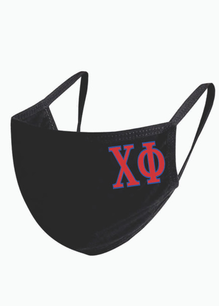 Chi Phi Fraternity Face Mask-Black