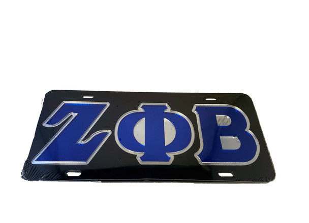 Zeta Phi Beta Sorority License Plate-Black