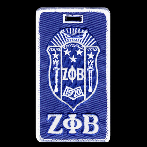 Zeta Phi Beta Sorority Luggage Tag- Crest