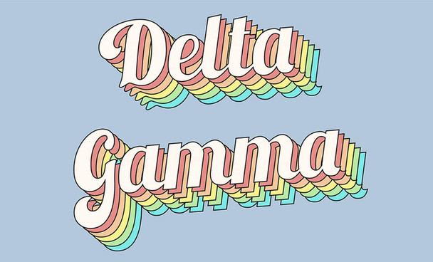 Delta Gamma Sorority Flag- Retro