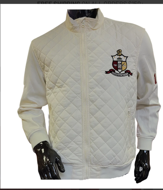 Kappa Alpha Psi Fraternity On Court Jacket- Cream