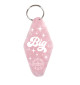 Big Vintage Motel Key Inspired Keychain-Pink