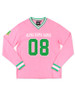 Alpha Kappa Alpha AKA Sorority Long Sleeve Jersey Shirt-Pink