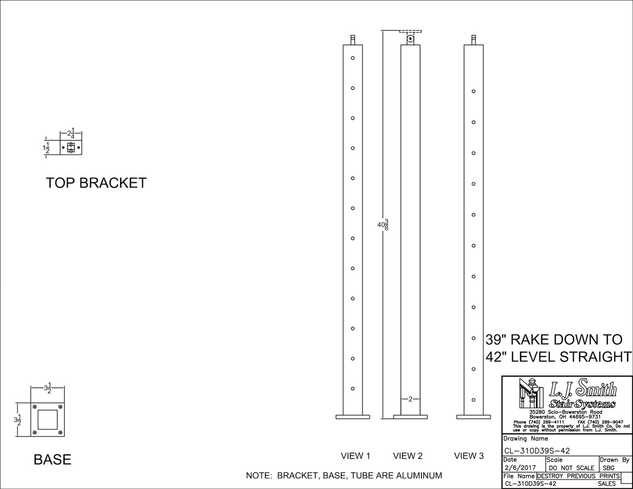 Metal Transition Newel — L.J. Smith Stair Systems
