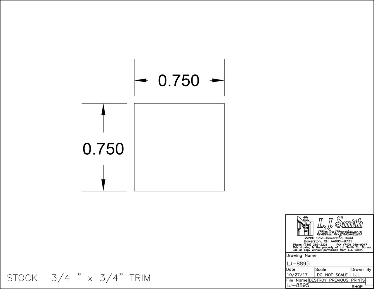 Square Shoe/Cove/Trim Moulding — L.J. Smith Stair Systems