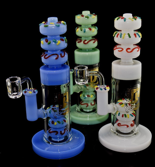 Donut Style Colorful Smoking Glass Water Pipe @6B Glass -2022B35