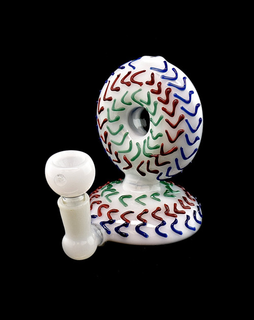 4" Donut Glass Pipe Smoking Bubbler