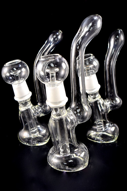 Clear Nail Oil Rig Glass Pipe