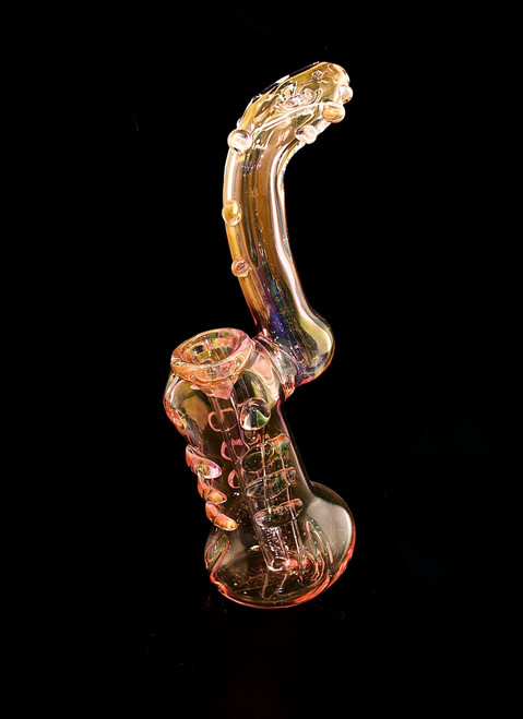Light Coral Marbled Sherlock Bubbler-1021