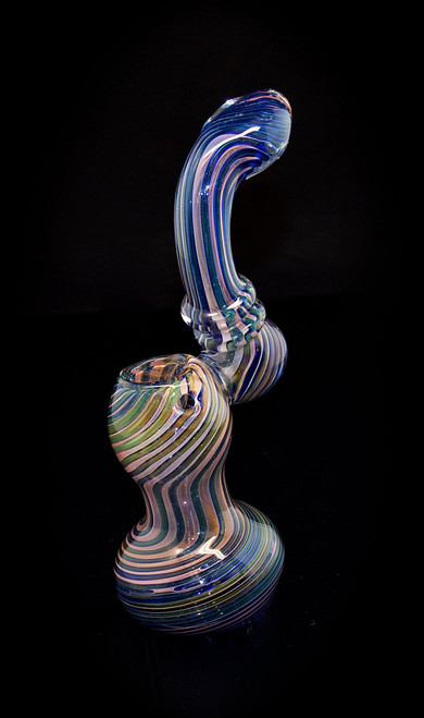 2023 Hand Made Glass Smoking Bubbler water bubbler with high quality imported colored glass rod -117a