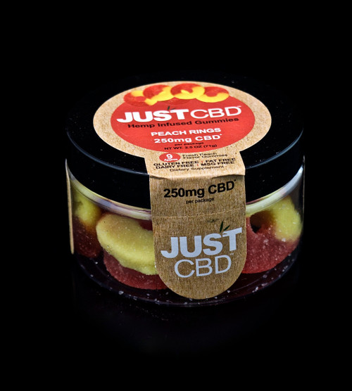 JUST CBD-GUMMIES-250MG PEACH RINGS (MIXED)-857