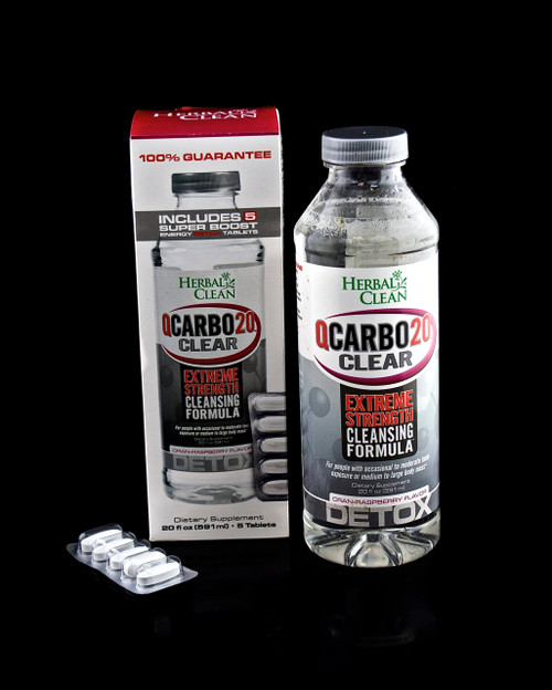 Herbal Clean QCarbo20 Clear Same Day Detox Drink 20oz + 5Tablets-763