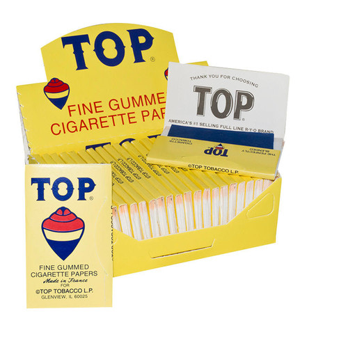 TOP® FINE GUMMED CIGARETTE PAPERS | 24-BOOKLETS OF 100-LEAVES EACH-1426
