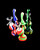 Small 2 Part Decal Print Silicone Sherlock Bubbler-1319