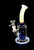 10" Glass Water Pipe Bong Bent Neck Wheel Percolator Blue – Outer Limit Sales-5