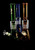 6B GLASS - 14" Assorted Color Tree Perc Straight Water Pipe | Outer Limit Sales-2021B28