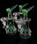 Clear GoG Colorful Striped Sidecar Water Water Pipe - 445